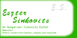 eszter sinkovits business card